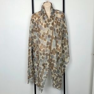 Kinross Cashmere Polka Dots long light scarf cozy warm